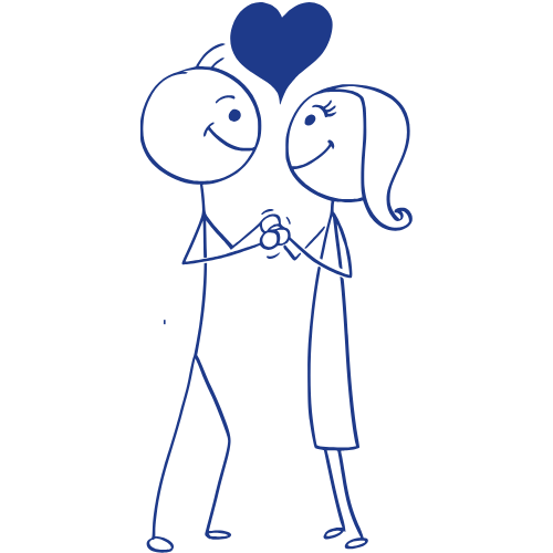 Paar mit Herz - Beziehung gestalten