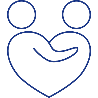 zwei Menschen in Herzform verbunden - Symbol Intimität und Sexualität